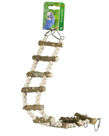 Boon ladder/brug 9-traps hout+kralen 46cm