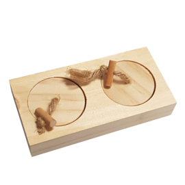 Houten sniffle `n snack puzzle cas