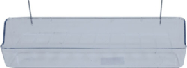 Voerbak universeel met metalen pen transparant, 30 cm.