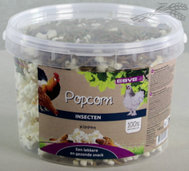 Kippenpopcorn met insecten