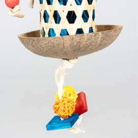 Forage coco & bamboe koker meerkleurig