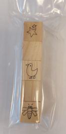 blokjes met opdruk (3x3x3cm) 6 stuks