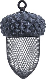 Boon pindahouder eikel metaal bruin, 22×14 cm.