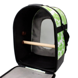 vogeltransporttas Tan Leaf S Groen|Wit S 26x36x20 cm