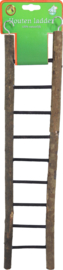 Boon vogelspeelgoed ladder hout Natural 9 traps, 45 cm.