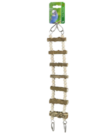 Boon ladder/brug 7-traps hout+kralen 37cm
