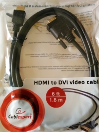 HDMI-DVI kabel gold plated 1.8m