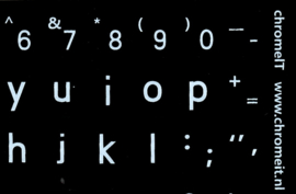 Keyboard stickervel qwerty layout