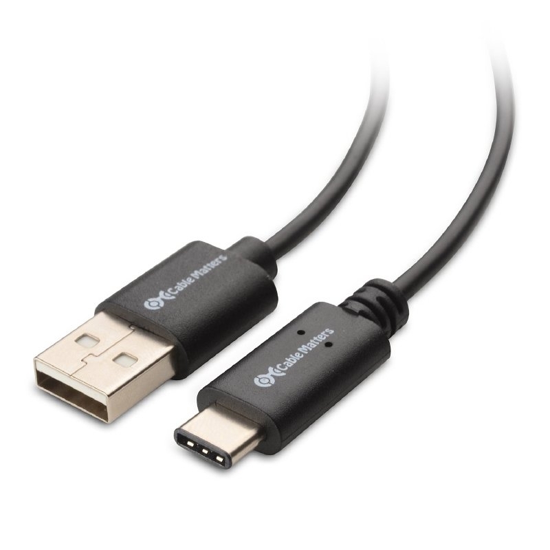 USBType A to Reversible Type-C Charge & Sync Cable - 2m/6.6ft