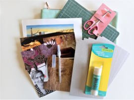 SoulCollage® travel kit with XL  pink pouch