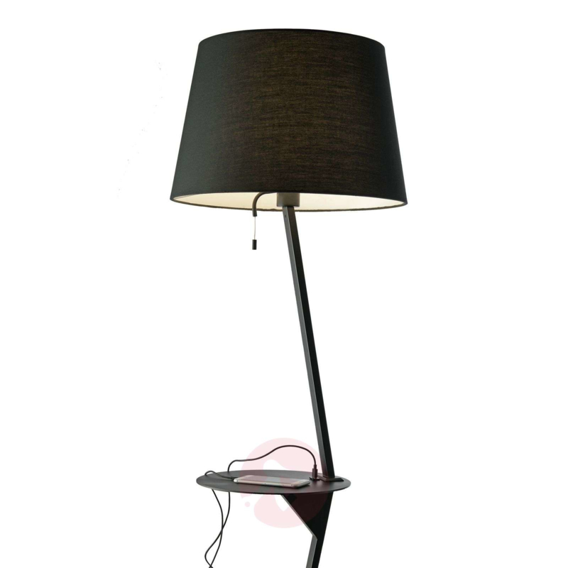zuiger Rood vleugel Vloerlamp Tabulo II, tafel en USB-poort, zwart | Staande Lampen | Van Meurs  Concepts