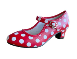 Zapato Flamenco Rojo blanco