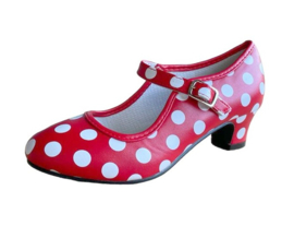 Flamenco shoes red white