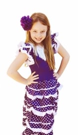 Flamenco dress purple white