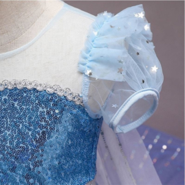 Elsa jurk blauw Classic Deluxe + GRATIS kroon