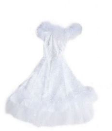 Flamenco princess dress white