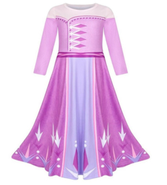 Elsa jurk paars roze Basic + GRATIS kroon