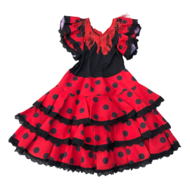  Vestito Flamenco nero rosso Niño 