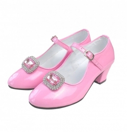 Flamenco shoe clip glittering stone pink