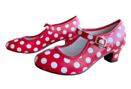 Flamenco shoes red white