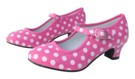 Flamenco Schuhe rosa weiß Glossy
