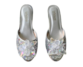 Prinzessinnen Slipper silber Glitzer