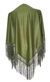 Spanish Flamenco Dance Shawl Army Green