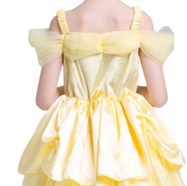 Prinsessenjurk licht geel Luxe + GRATIS haarband
