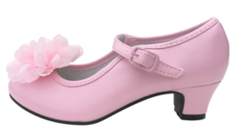 Flamenco scarpa clip fiore rosa