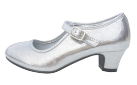 Chaussures flamenco argent scintillement