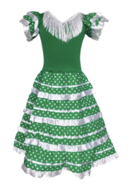 Flamenco dress green white
