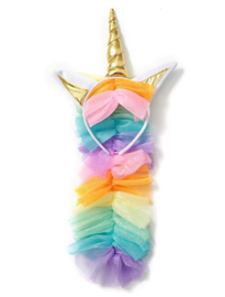 Eenhoorn Unicorn jurk regenboog + GRATIS haarband