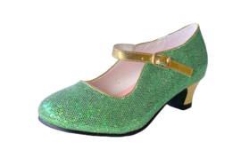 Flamenco schoenen glamour groen goud