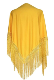 Spanish Flamenco Dance Shawl dark Yellow