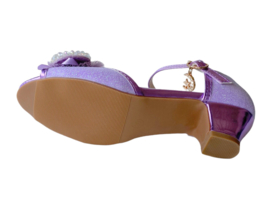 Prinzessinnen Schuhe violett mit Perlen
