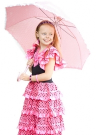 Vestido Flamenco rosa negro