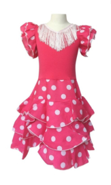 Flamenco Kleid rosa weiß Niño