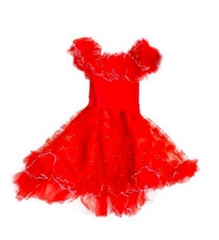 Flamenco Prinzessinnenkleid rot