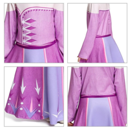 Elsa jurk paars roze Basic + GRATIS kroon