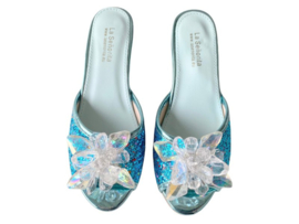 Prinzessinnen Slipper blau Glitzer