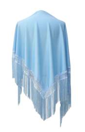 Foulard Chale Flamenco blu chiaro Medium