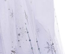 Elsa IJskristallen jurk wit blauw Deluxe met sleep + kroon