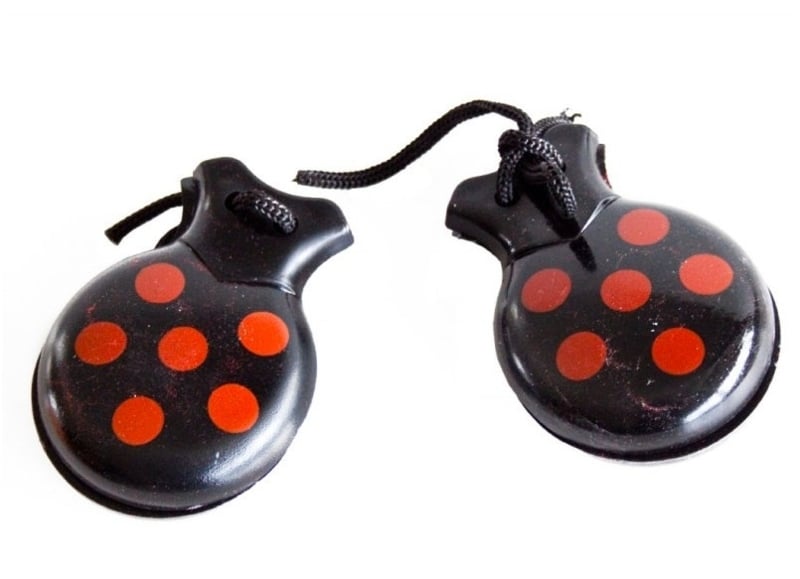 Spanish Castanets black red