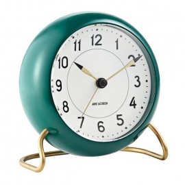 Arne Jacobsen Station Racing Green Wekker