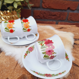 Vintage kop en schotel 21.1, Oranje/ geel, Mitterteich Bavaria