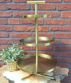 Te huur:   Etagere goud metaal