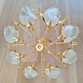 Vintage messing hanglamp 'Nautilus', Regency, Gatsby