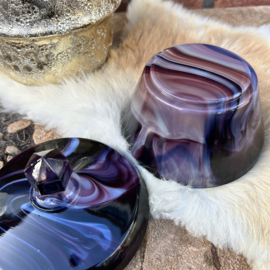 Marmorite tabakspot in paars( gemarmerd)