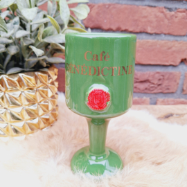 Vintage groene café Bénédictine koffie 'cocktail' beker