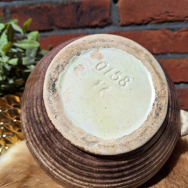 Vintage schenkkan/ vaas  overlopend glazuur